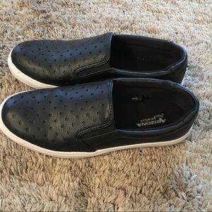 Black slip on shoes